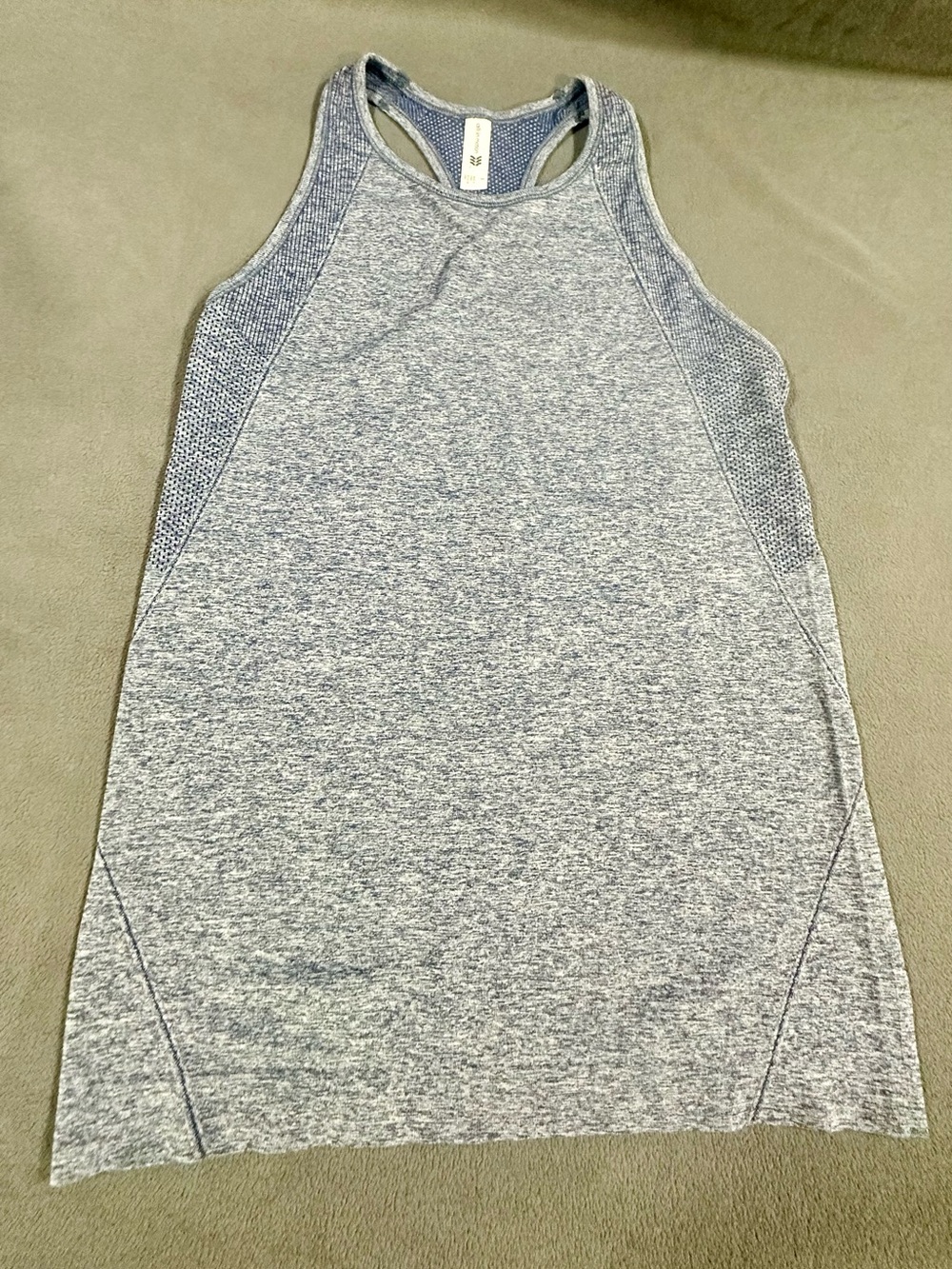 all in motion Heathered Light Blue Racerback Tank Top